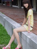 Soft paradise model Xiaojie ultra thin meat slope high heel duck mm external photo silk stockings beauty picture(20)