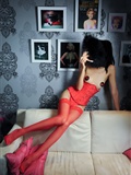 Silk dance VIP no.451 red silk stockings Monroe's smile(13)