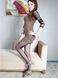 [online collection] 2013.09.01 Xiaomo -- black silk leopard print perspective dress(5)
