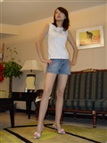 Minmin home denim shorts zhonggaoyi Chinese silk stockings leg sexy model(19)