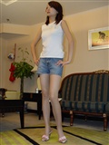 Minmin home denim shorts zhonggaoyi Chinese silk stockings leg sexy model(20)
