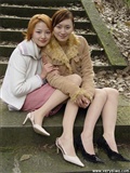 Zhonggaoyi two sisters silk stockings Meizu silk stockings beauty photo(126)